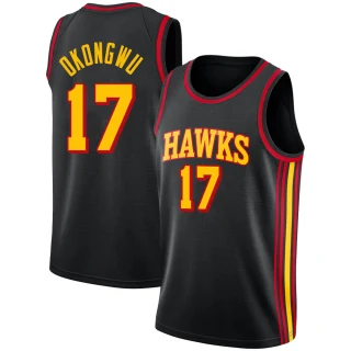Men's Onyeka Okongwu Atlanta Hawks Black Swingman Jordan Brand Jersey - Statement Edition