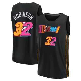 Men's Orlando Robinson Miami Heat Black Fast Break 2021/22 Replica City Edition Jersey
