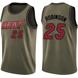 Men's Orlando Robinson Miami Heat Green Swingman Salute to Service Jersey