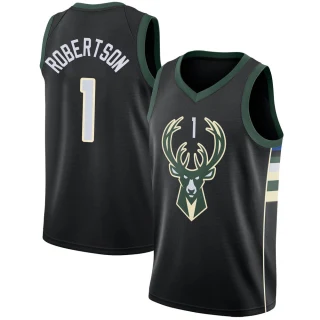 Men's Oscar Robertson Milwaukee Bucks Black Swingman Jersey - Statement Edition