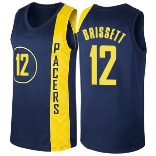 Men's Oshae Brissett Indiana Pacers Navy Blue Swingman Jersey - City Edition