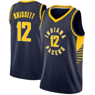 Men's Oshae Brissett Indiana Pacers Navy Swingman Jersey - Icon Edition