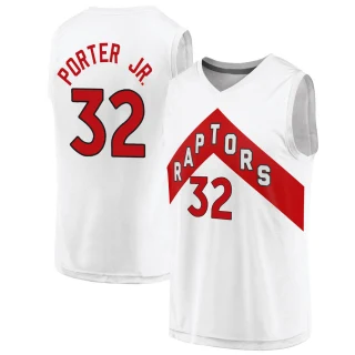 Men's Otto Porter Jr. Toronto Raptors White Fast Break 2020/21 Jersey - Association Edition