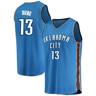 Men's Ousmane Dieng Oklahoma City Thunder Blue Fast Break Replica Jersey - Icon Edition