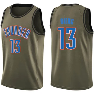 Men's Ousmane Dieng Oklahoma City Thunder Green Swingman Salute to Service Jersey