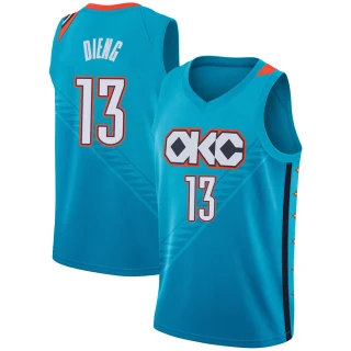 Men's Ousmane Dieng Oklahoma City Thunder Swingman Turquoise 2018/19 Jersey - City Edition
