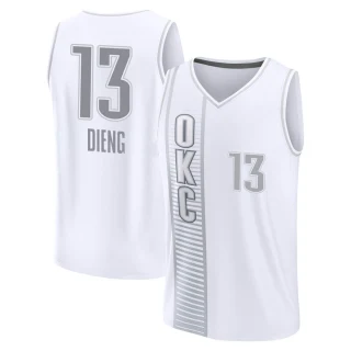 Men's Ousmane Dieng Oklahoma City Thunder White Fast Break 2021/22 Replica City Edition Jersey