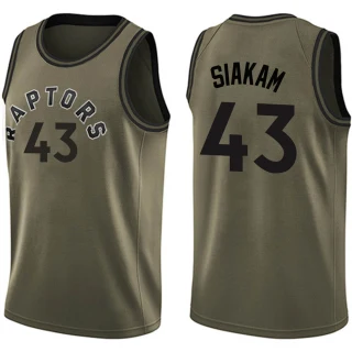 Men's Pascal Siakam Toronto Raptors Green Swingman Salute to Service Jersey