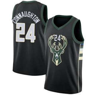 Men's Pat Connaughton Milwaukee Bucks Black Swingman Jersey - Statement Edition