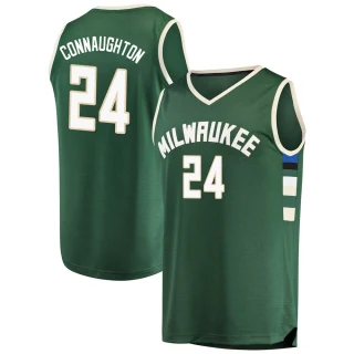 Men's Pat Connaughton Milwaukee Bucks Green Fast Break Jersey - Icon Edition