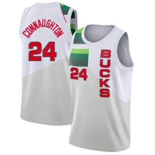 Men's Pat Connaughton Milwaukee Bucks White Swingman 2018/19 Jersey - Earned Edition