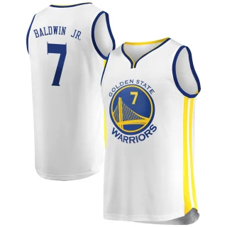Men's Patrick Baldwin Jr. Golden State Warriors Gold Fast Break White Jersey - Association Edition