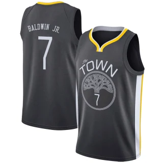 Men's Patrick Baldwin Jr. Golden State Warriors Gold Swingman Black Jersey - Statement Edition