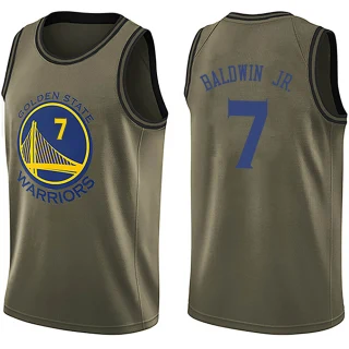 Men's Patrick Baldwin Jr. Golden State Warriors Gold Swingman Green Salute to Service Jersey