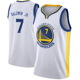 Men's Patrick Baldwin Jr. Golden State Warriors Gold Swingman White Jersey - Association Edition
