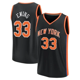 Men's Patrick Ewing New York Knicks Black Fast Break 2022/23 City Edition Jersey