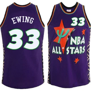 Men's Patrick Ewing New York Knicks Blue Authentic All Star Throwback Jersey