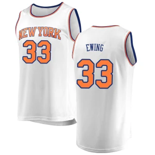 Men's Patrick Ewing New York Knicks White Fast Break Jersey - Association Edition