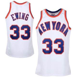 Men's Patrick Ewing New York Knicks White Swingman Throwback Jersey