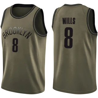 Men's Patty Mills Brooklyn Nets Green Swingman Salute to Service Jersey