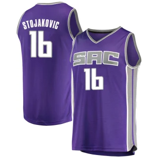 Men's Peja Stojakovic Sacramento Kings Purple Fast Break Jersey - Icon Edition