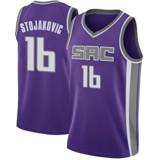Men's Peja Stojakovic Sacramento Kings Purple Swingman Jersey - Icon Edition