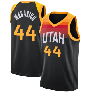 Men's Pete Maravich Utah Jazz Black Swingman Jaz 2021/22 Diamond Icon Edition Jersey