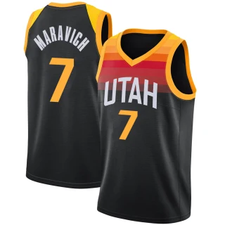 Men's Pete Maravich Utah Jazz Black Swingman Jaz 2021/22 Diamond Icon Edition Jersey