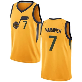 Men's Pete Maravich Utah Jazz Gold Swingman Jersey - Statement Edition