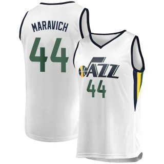 Men's Pete Maravich Utah Jazz White Fast Break Jersey - Association Edition