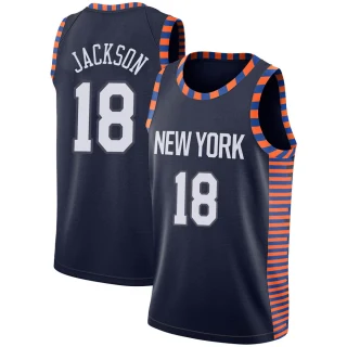 Men's Phil Jackson New York Knicks Navy Swingman 2018/19 Jersey - City Edition