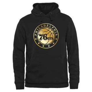 Men's Philadelphia 76ers Gold Collection Pullover Hoodie - Black