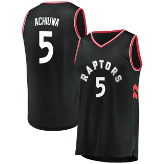 Men's Precious Achiuwa Toronto Raptors Black Fast Break Jersey - Statement Edition