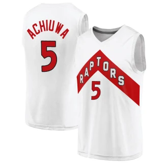 Men's Precious Achiuwa Toronto Raptors White Fast Break 2020/21 Jersey - Association Edition