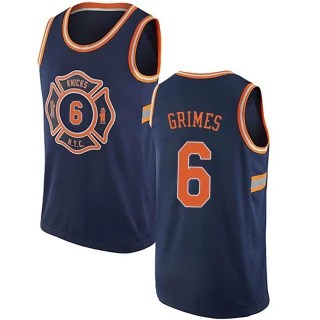 Men's Quentin Grimes New York Knicks Navy Blue Authentic Jersey - City Edition