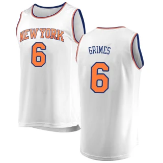 Men's Quentin Grimes New York Knicks White Fast Break Jersey - Association Edition