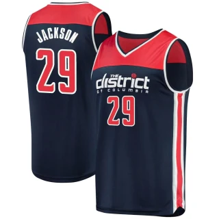 Men's Quenton Jackson Washington Wizards Navy Fast Break 2019/20 Jersey - Statement Edition