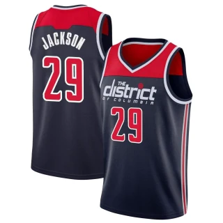 Men's Quenton Jackson Washington Wizards Navy Swingman 2019/20 Jersey - Statement Edition