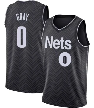 Men's RaiQuan Gray Brooklyn Nets Black Swingman 2020/21 Jersey - Earned Edition