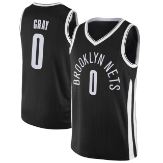 Men's RaiQuan Gray Brooklyn Nets Black Swingman Jersey - City Edition