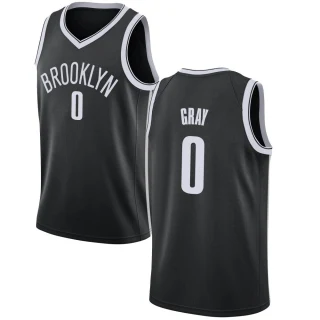 Men's RaiQuan Gray Brooklyn Nets Black Swingman Jersey - Icon Edition