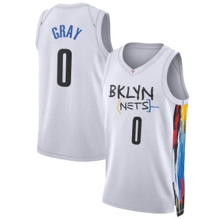 Men's RaiQuan Gray Brooklyn Nets White Swingman 2022/23 City Edition Jersey