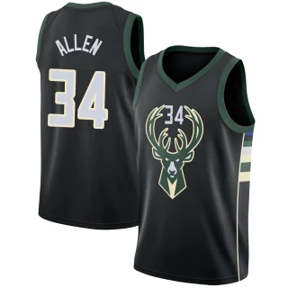 Men's Ray Allen Milwaukee Bucks Black Swingman Jersey - Statement Edition