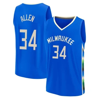 Men's Ray Allen Milwaukee Bucks Royal Fast Break 2022/23 City Edition Jersey