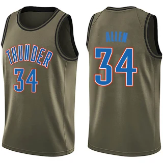 Men's Ray Allen Oklahoma City Thunder Green Swingman Salute to Service Jersey