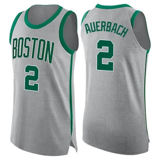 Men's Red Auerbach Boston Celtics Red Swingman Gray Jersey - City Edition