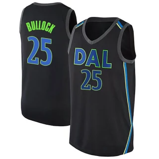 Men's Reggie Bullock Dallas Mavericks Black Swingman Jersey - City Edition