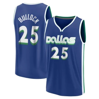 Men's Reggie Bullock Dallas Mavericks Blue Fast Break 2022/23 City Edition Jersey