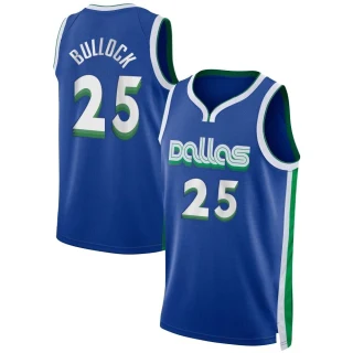 Men's Reggie Bullock Dallas Mavericks Blue Swingman 2022/23 City Edition Jersey