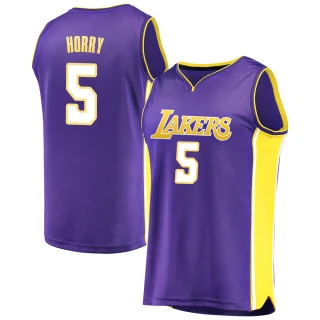 Men's Robert Horry Los Angeles Lakers Purple Fast Break Jersey - Statement Edition
